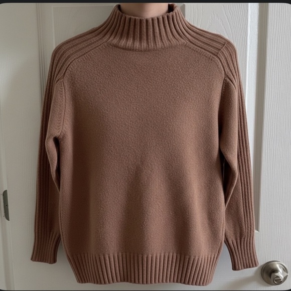 SHEIN Sweaters - SHEIN Warm Brown Turtleneck Sweater